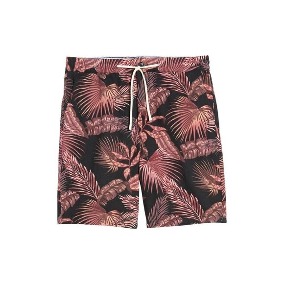 Scotch & Soda Mens Black Pink Tropical Mid Length Beach Board Shorts Sz 36 New - Picture 12 of 13